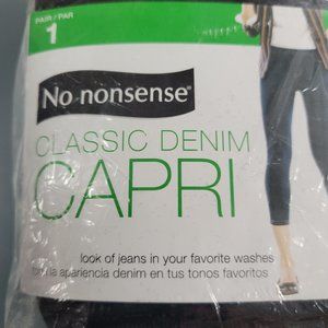 No Nonsense Black Classic Denim Capri XXL
